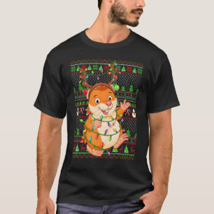 Ugly Xmas Sweater Style Lighting Hamster Christmas