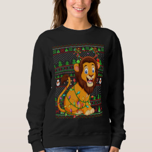 Ugly Xmas Sweater Style Lighting Lion Christmas