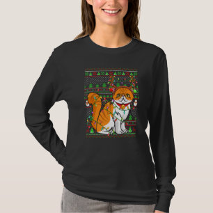 Ugly Xmas Sweater Style Lighting Persian Cat Chris