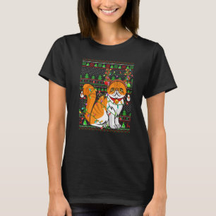 Ugly Xmas Sweater Style Lighting Persian Cat Chris