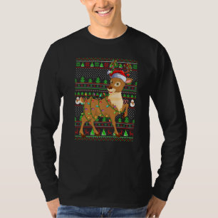 Ugly Xmas Sweater Style Lighting Reindeer Christma