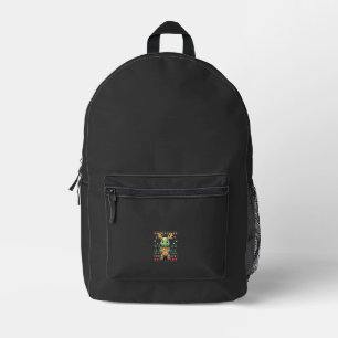 Ugly Xmas Sweater Style Lighting Turtle Christmas Printed Backpack