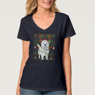 Ugly Xmas Sweater Style Lights Westie Dog Christma