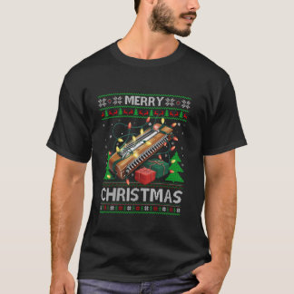 Ugly Xmas Sweater Style Musical Harmonica Christma