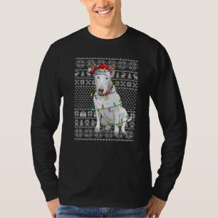 Ugly Xmas Sweater Style Santa Bull Terrier Dog Chr
