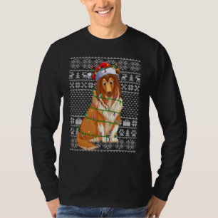 Ugly Xmas Sweater Style Santa Shetland Sheepdog Ch