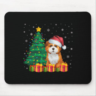 Ugly Zuchon Santa Hat Christmas Lights Dog Lover X Mouse Pad