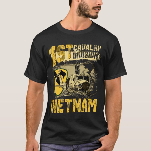 Uh1 Huey 1st Cavalry Division Vietnam Veteran T-Shirt (Front)