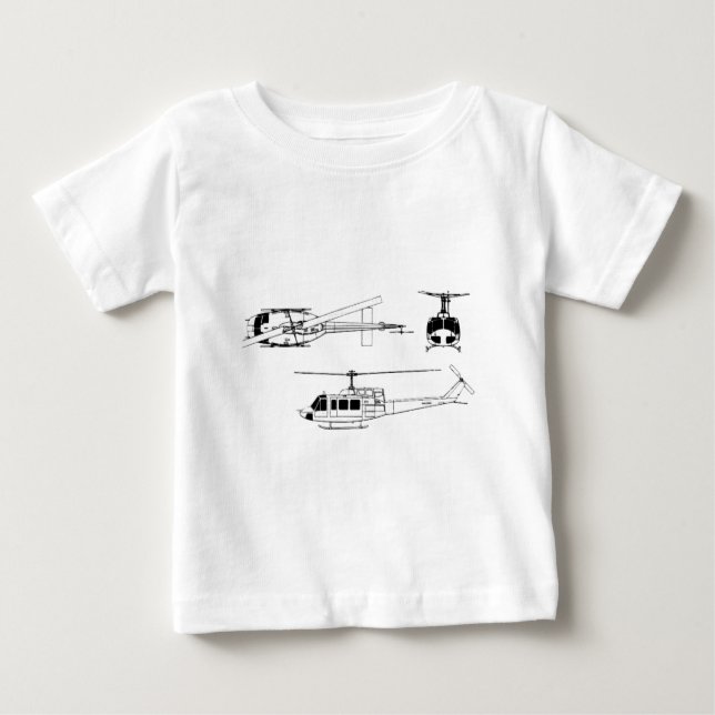 UH1 Huey Blueprint (Iriquois) Baby T-Shirt (Front)