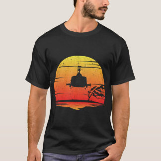 UH1 Huey Retro Helicopter Vintage Style Vietnam Ch T-Shirt
