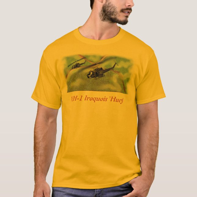 UH-1 Iroquois 'Huey' Helicopter T-Shirt (Front)