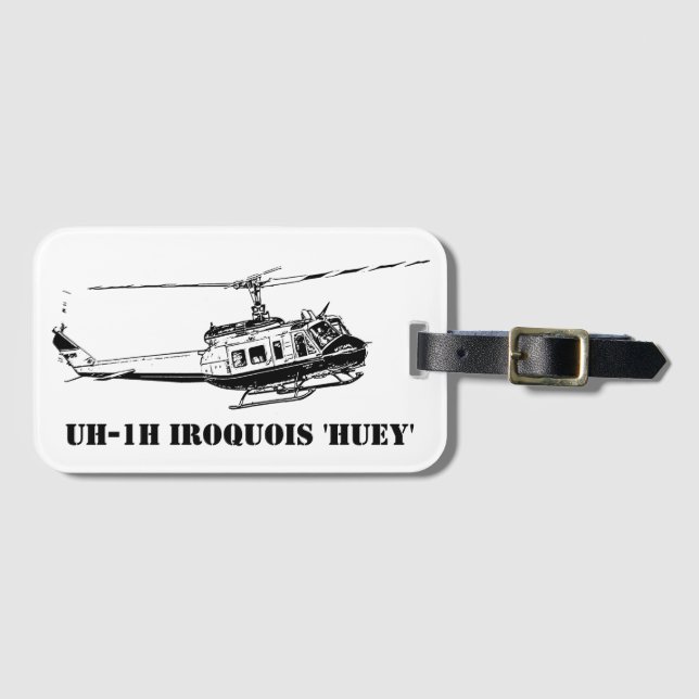 UH-1H Iroquois Helicopter Luggage Tag (Front Horizontal)