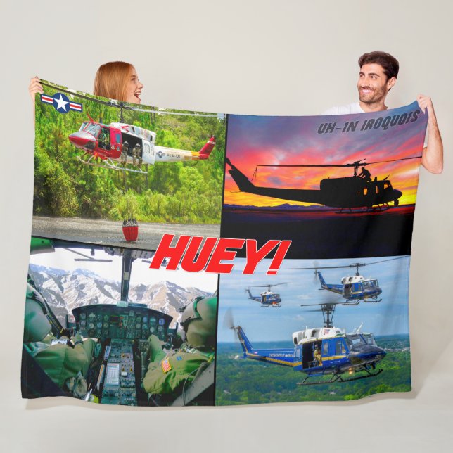 UH-1N IROQUOIS "HUEY" FLEECE BLANKET (In Situ)