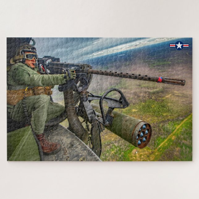 UH-1Y VENOM GUNNER (20x30 INCH) Jigsaw Puzzle (Horizontal)