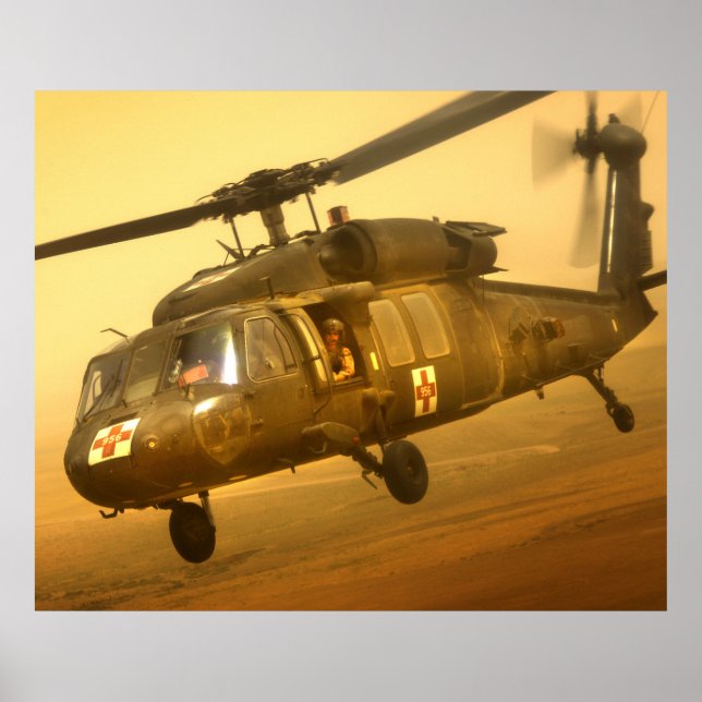UH-60A Black Hawk Helicopter Poster (Front)