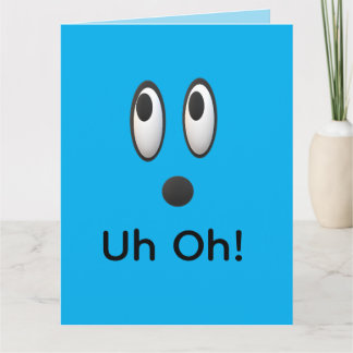 Uh Oh, I'm Sorry Emoji Happy Belated Birthday Card