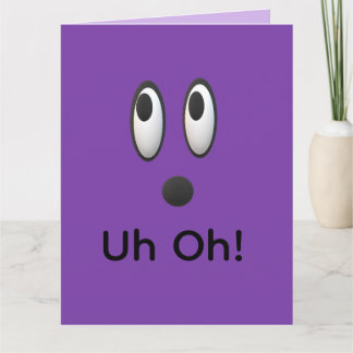 Uh Oh, I'm Sorry Emoji Happy Belated Birthday Card