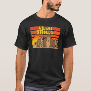 Uh Oh Stinky Cute Monkey For Men Women Animal 2 T-Shirt