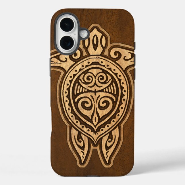 Uhane Honu Faux Wood Hawaiian Turtle iPhone 5 Case (Back)