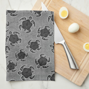 Uhane Honu Hibiscus Batik Hawaiian Turtle Tea Towel