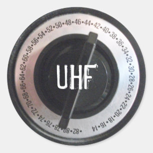 UHF Dial Classic Round Sticker