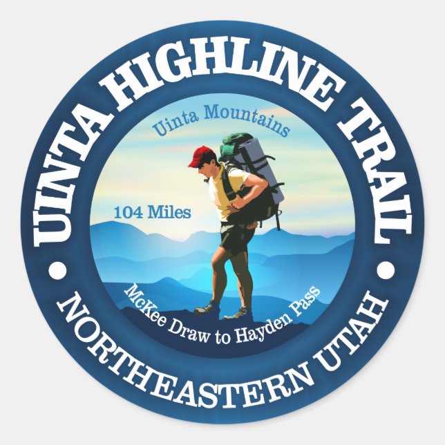 Uinta Highline Trail Classic Round Sticker (Front)