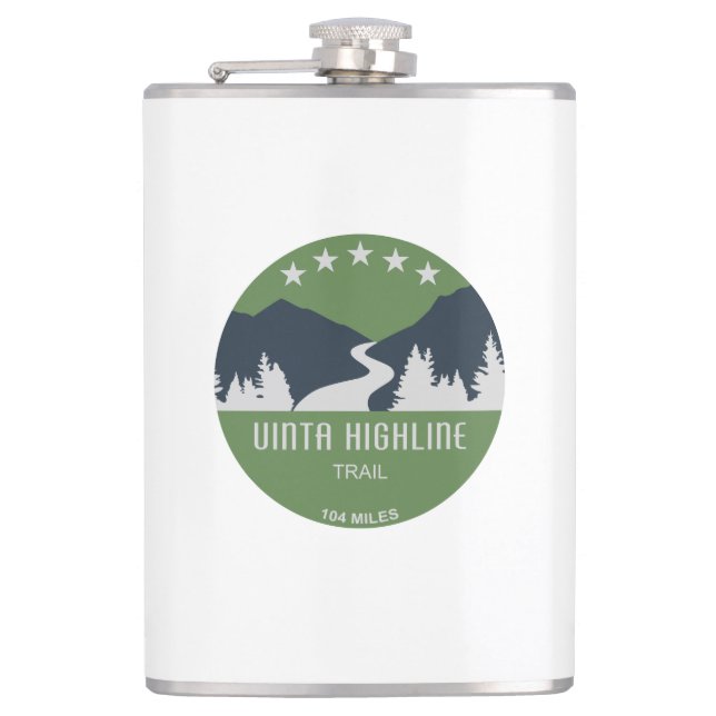 Uinta Highline Trail Utah Hip Flask (Front)