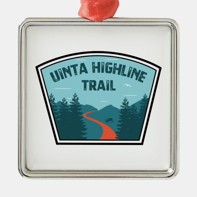 Uinta Highline Trail Utah Metal Tree Decoration (Front)
