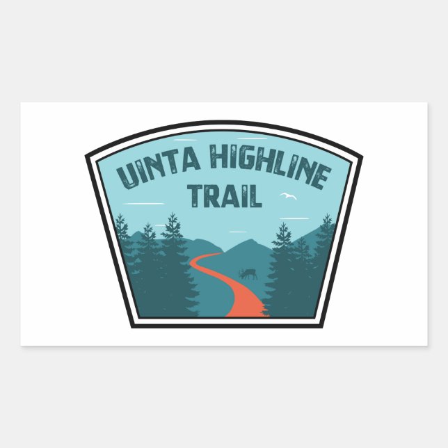 Uinta Highline Trail Utah Rectangular Sticker (Front)