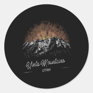 Uinta Mountains Utah Hiking Outdoors Vintage 1 Classic Round Sticker