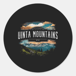 Uinta Mountains Utah Hiking Outdoors Vintage  Classic Round Sticker