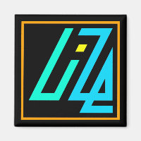 UIZE Magnet (orange in black border)
