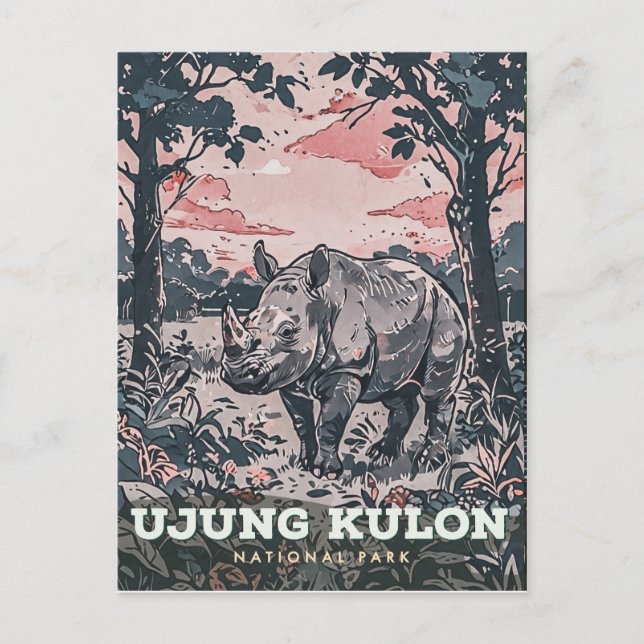 Ujung Kulon National Park  Postcard (Front)