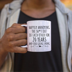 UK 20th Anniversary, 20 Year Wedding Anniversary Mug