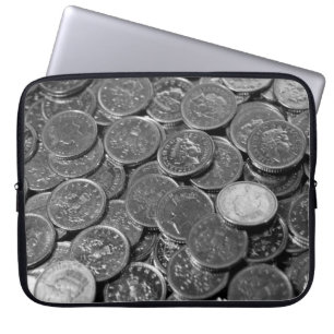 UK 5-pence piece coins Laptop Sleeve