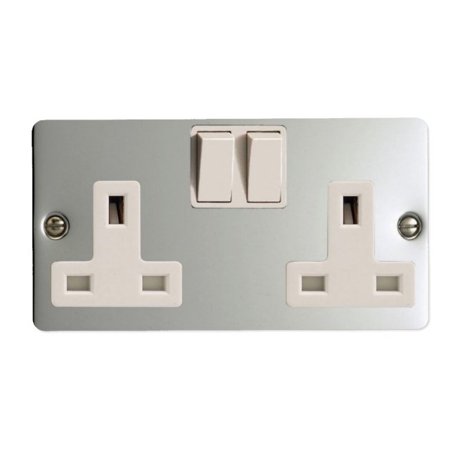 UK AC BS 1363 Plug Socket [British Standard] (Front)
