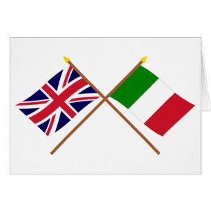 UK and Italy Crossed Flags