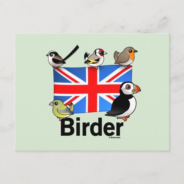 UK Birder Postcard (Front)
