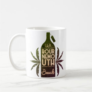 UK Bournemouth Beach Green Bottle Coffee Mug