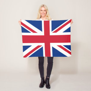 UK Britain Royal Union Jack Flag small Fleece Blanket