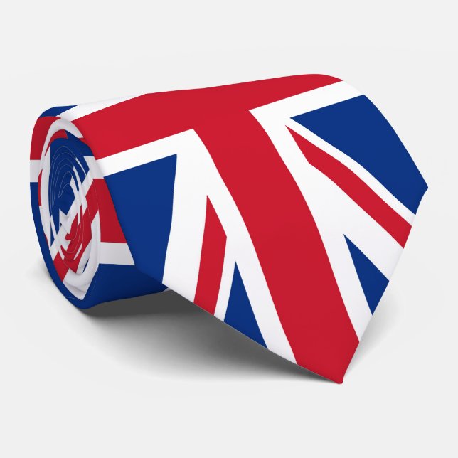 UK Britain Royal Union Jack Flag Tie (Rolled)