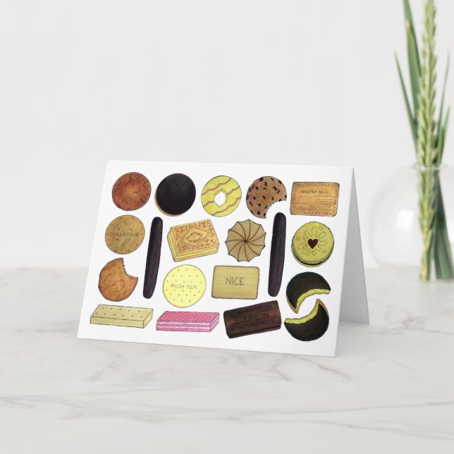 UK British Biscuits Shortbread Rich Tea Digestives Card (Front)
