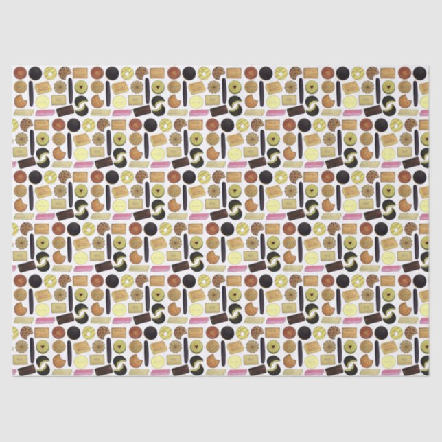 UK British Biscuits Shortbread Rich Tea Digestives Tissue Paper (Front)