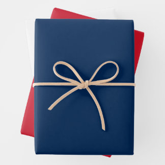 UK British Flag Red White and Blue Wrapping Paper Sheet