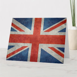 UK British Union Jack flag retro greeting card