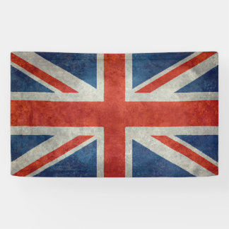 UK British Union Jack flag retro style banner