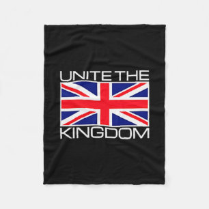 Uk British Union Jack Flag Unite The Kingdom  Fleece Blanket