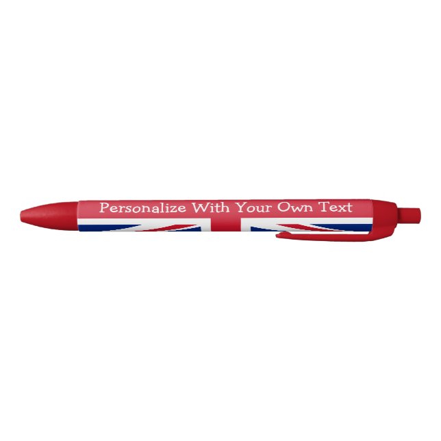 UK Britsh Union Jack Personalised Patriotic Flag Blue Ink Pen (Bottom)