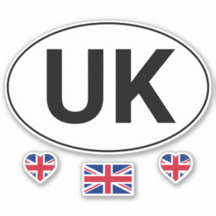 UK Car Sticker travel Set /British Union Jack /GB