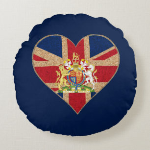 UK COA Heart Round Cushion